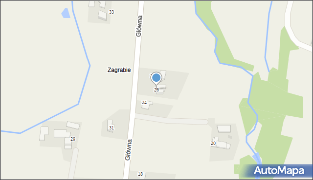 Przybradz, Główna, 26, mapa Przybradz