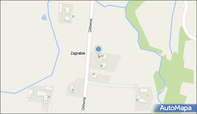 Przybradz, Główna, 28, mapa Przybradz