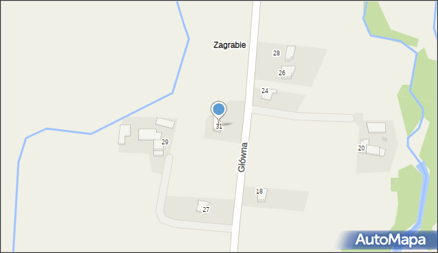 Przybradz, Główna, 31, mapa Przybradz