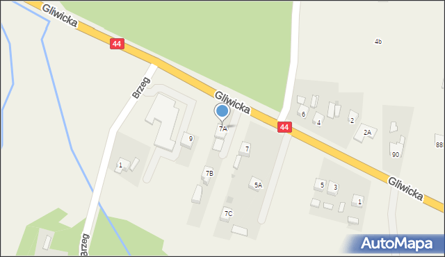 Przyszowice, Gliwicka, 7A, mapa Przyszowice