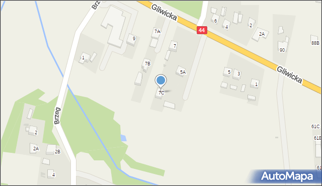 Przyszowice, Gliwicka, 7C, mapa Przyszowice