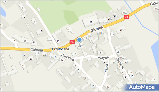 Przytoczna, Główna, 14, mapa Przytoczna