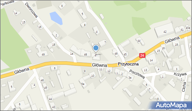 Przytoczna, Główna, 47, mapa Przytoczna