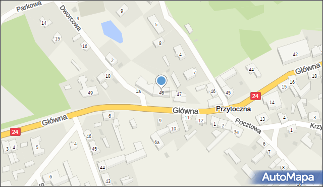 Przytoczna, Główna, 48, mapa Przytoczna