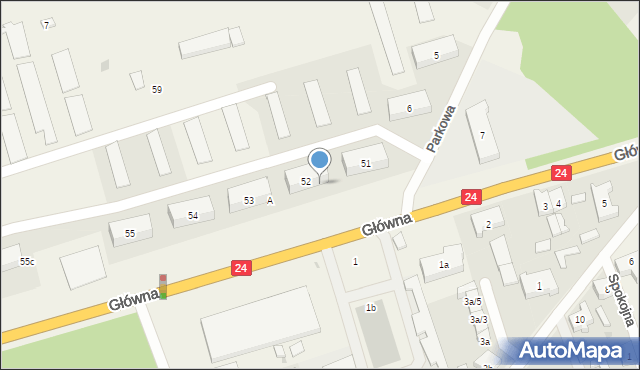 Przytoczna, Główna, 52A, mapa Przytoczna