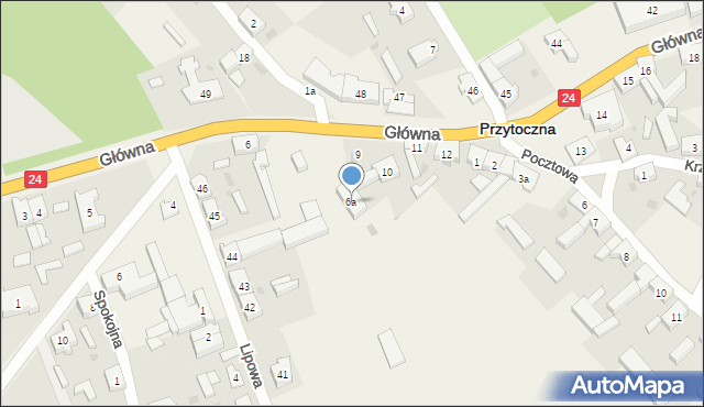 Przytoczna, Główna, 6a, mapa Przytoczna