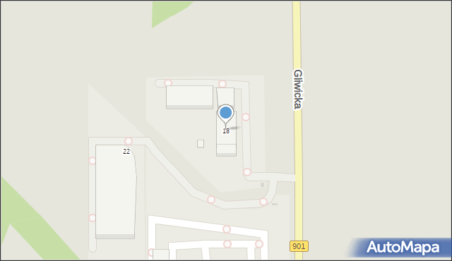 Pyskowice, Gliwicka, 18, mapa Pyskowice