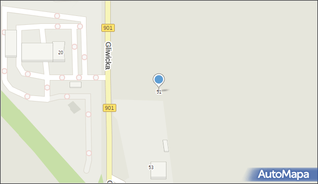 Pyskowice, Gliwicka, 51, mapa Pyskowice