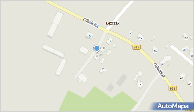 Racibórz, Gliwicka, 11, mapa Racibórz