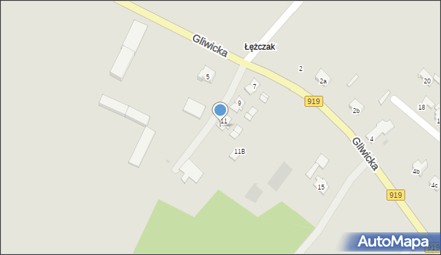 Racibórz, Gliwicka, 11a, mapa Racibórz