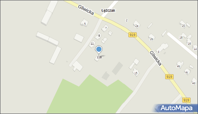 Racibórz, Gliwicka, 11B, mapa Racibórz