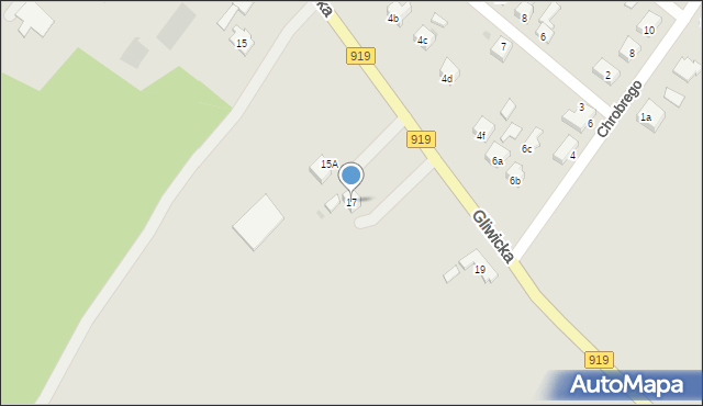 Racibórz, Gliwicka, 17, mapa Racibórz