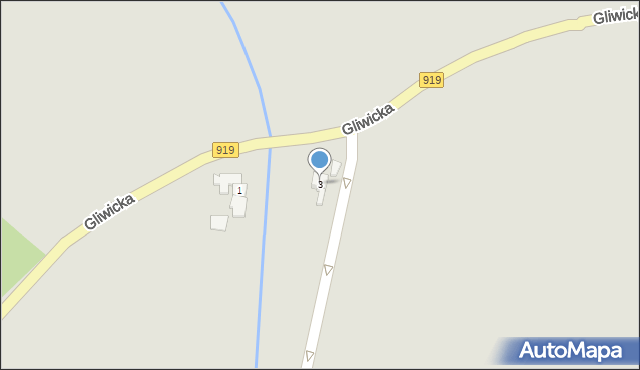Racibórz, Gliwicka, 3, mapa Racibórz