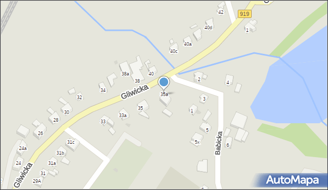 Racibórz, Gliwicka, 35a, mapa Racibórz