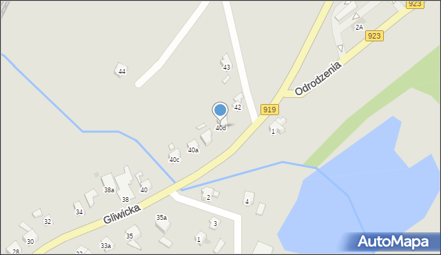 Racibórz, Gliwicka, 40d, mapa Racibórz