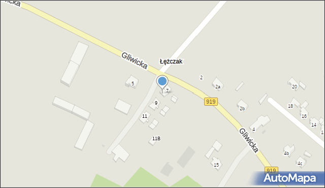 Racibórz, Gliwicka, 7a, mapa Racibórz