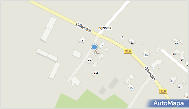 Racibórz, Gliwicka, 9a, mapa Racibórz