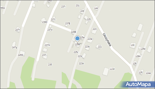Radlin, Głożyńska, 225b, mapa Radlin