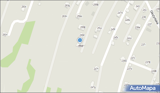 Radlin, Głożyńska, 255G, mapa Radlin