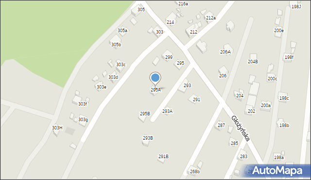 Radlin, Głożyńska, 295A, mapa Radlin