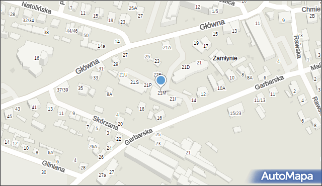 Radom, Główna, 21M, mapa Radomia