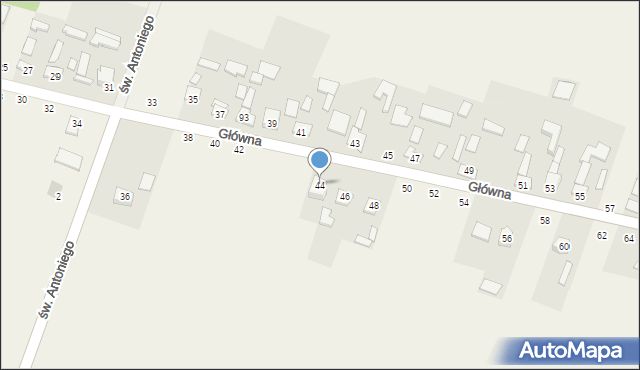 Radomice, Główna, 44, mapa Radomice