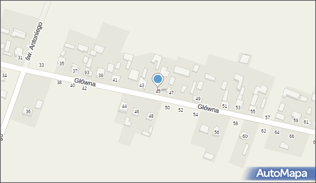 Radomice, Główna, 45, mapa Radomice
