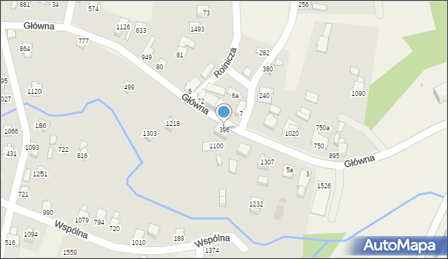 Radziechowy, Główna, 396, mapa Radziechowy