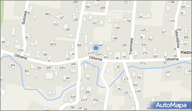 Radziechowy, Główna, 433, mapa Radziechowy