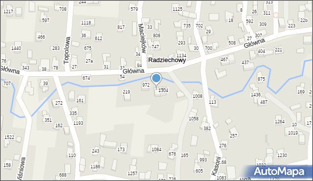 Radziechowy, Główna, 474, mapa Radziechowy