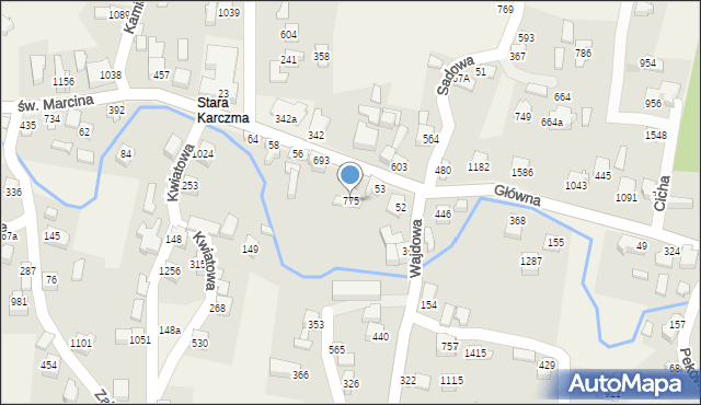 Radziechowy, Główna, 775, mapa Radziechowy