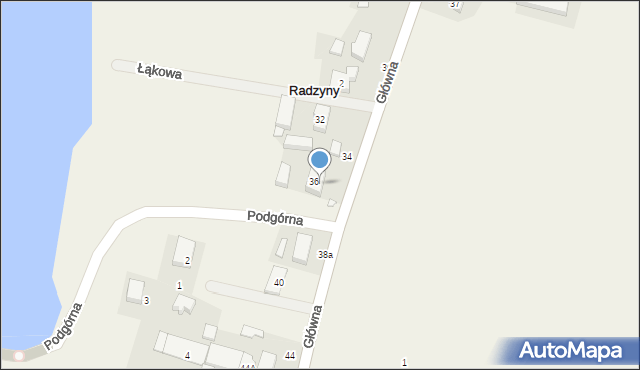 Radzyny, Główna, 36A, mapa Radzyny