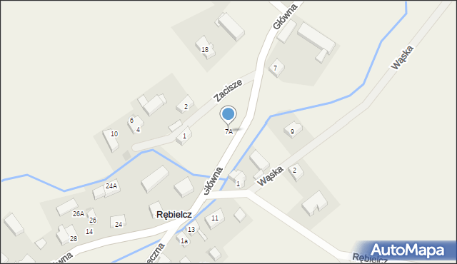 Rębielcz, Główna, 7A, mapa Rębielcz