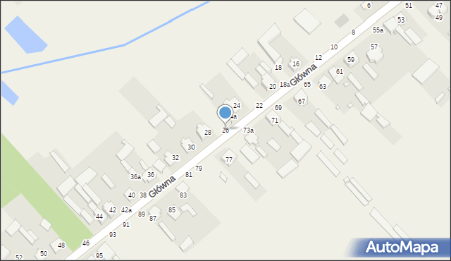 Rębielice Królewskie, Główna, 26, mapa Rębielice Królewskie