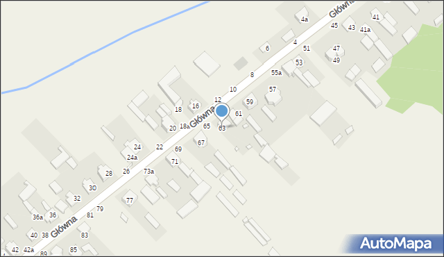 Rębielice Królewskie, Główna, 63, mapa Rębielice Królewskie