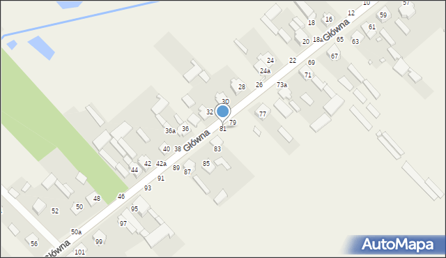 Rębielice Królewskie, Główna, 81, mapa Rębielice Królewskie