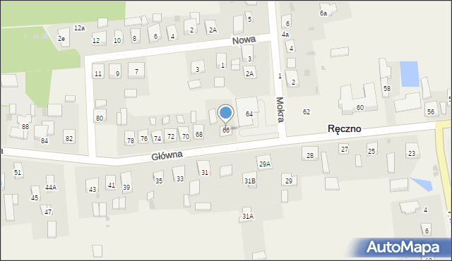 Ręczno, Główna, 66, mapa Ręczno