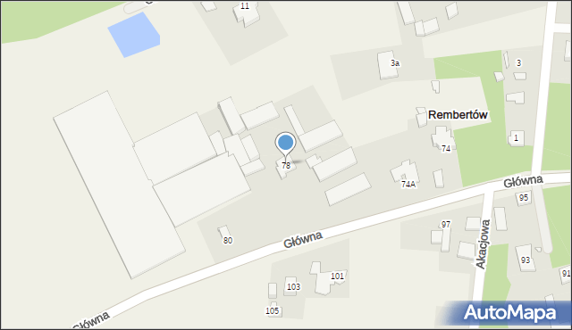 Rembertów, Główna, 78, mapa Rembertów