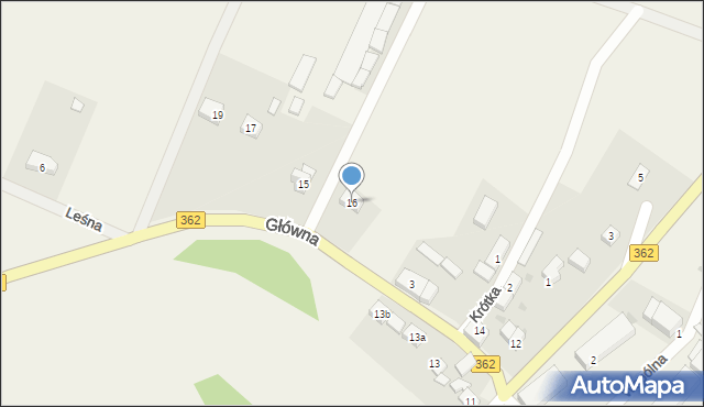 Romnów, Główna, 16, mapa Romnów