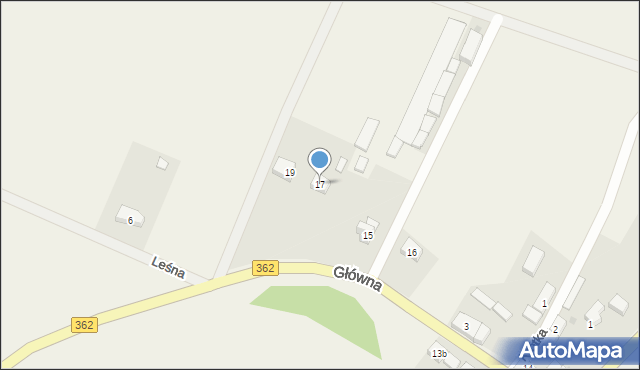 Romnów, Główna, 17, mapa Romnów