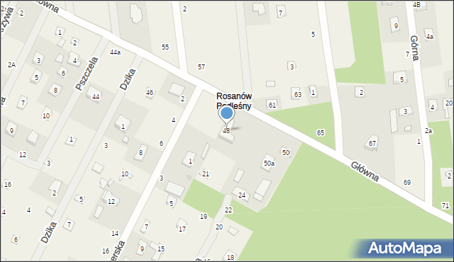 Rosanów, Główna, 48a, mapa Rosanów