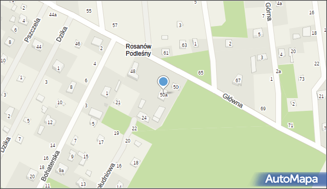 Rosanów, Główna, 50a, mapa Rosanów