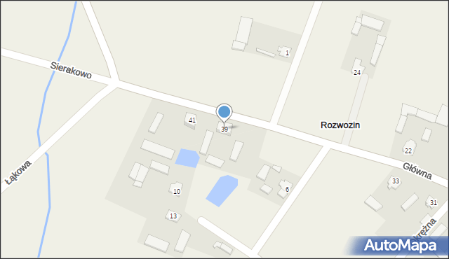 Rozwozin, Główna, 39, mapa Rozwozin