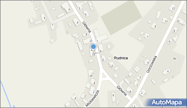 Rudnica, Główna, 12, mapa Rudnica