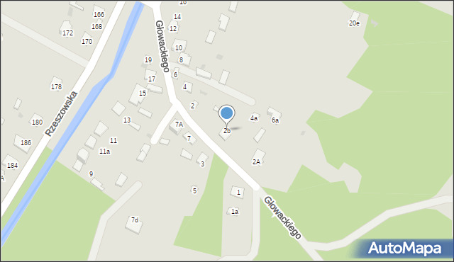 Rudnik nad Sanem, Głowackiego Bartosza, 2b, mapa Rudnik nad Sanem