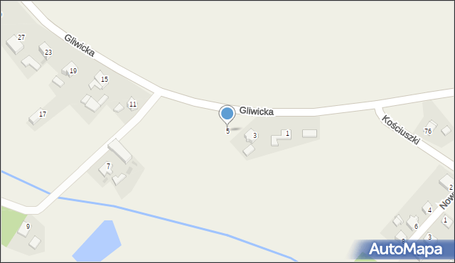 Rudno, Gliwicka, 5, mapa Rudno