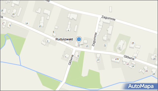 Rudyszwałd, Główna, 11, mapa Rudyszwałd