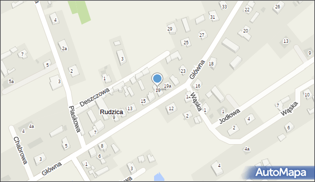 Rudzica, Główna, 19, mapa Rudzica