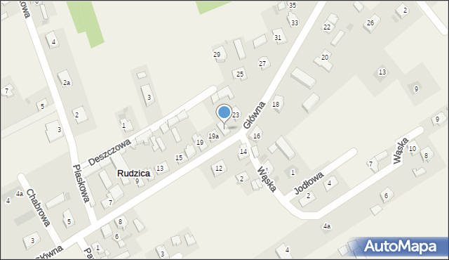 Rudzica, Główna, 21, mapa Rudzica