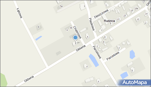 Rudzica, Główna, 3, mapa Rudzica